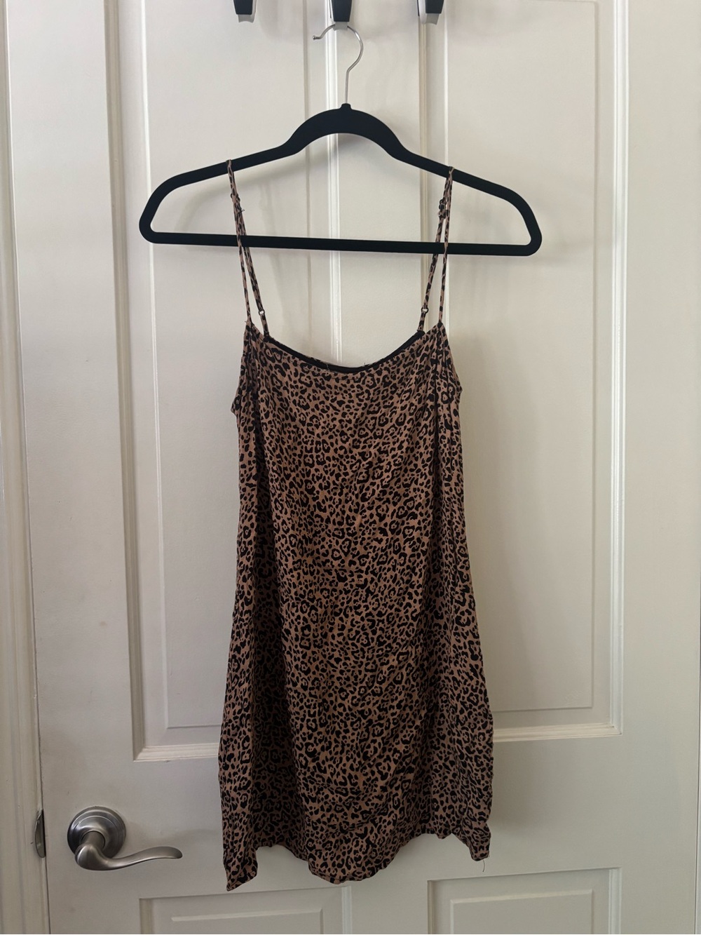 Reformation Brown Leopard Slip Dress